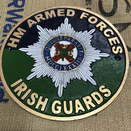 HM Armed Forces Irish Guards Cast Iron Sign