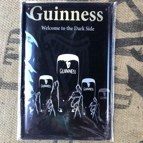 Guinness Welcome To The Dark Side Metal Sign