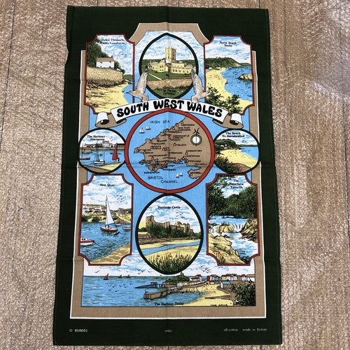 South West Wales Vintage Tea Towel