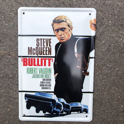 Steve McQueen Bullit Metal Sign