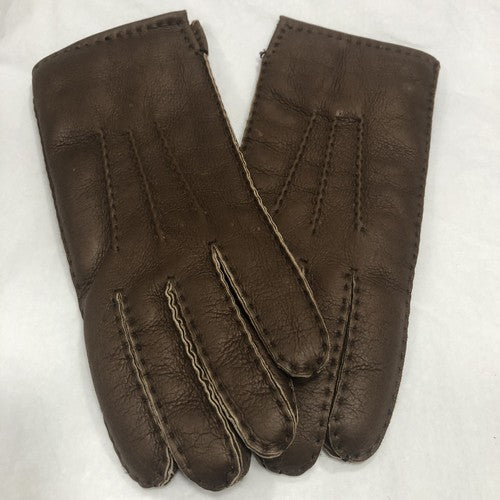 Sheepskin Genuine Gloves Chocolate Colour See All Photos Pair No 5