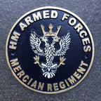 H M Armed Forces Mercian Regiment Cast Iron Sign