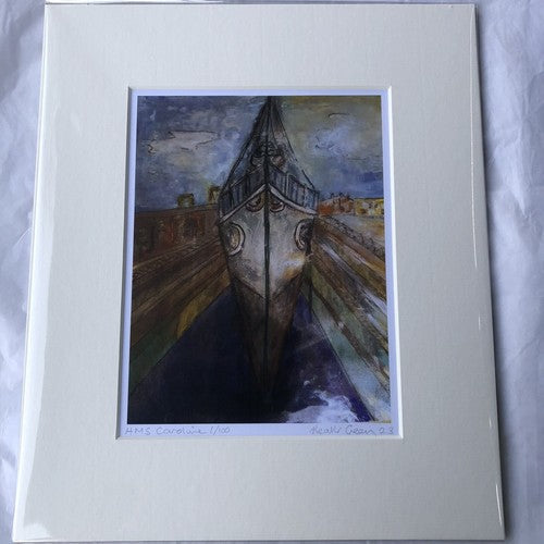 HMS Caroline A5 Acrylic Print Mounted â¦ Titled âStanding Tall â