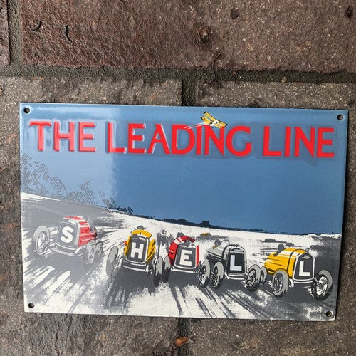 The Leading Line Enamel Sign