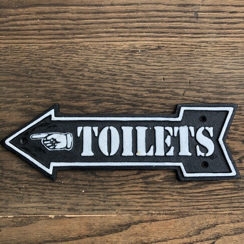 Toilets Cast Iron Arrow Sign