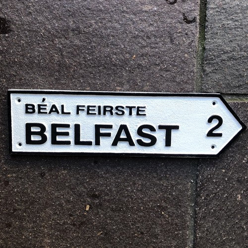 Belfast Cast Iron Street Sign