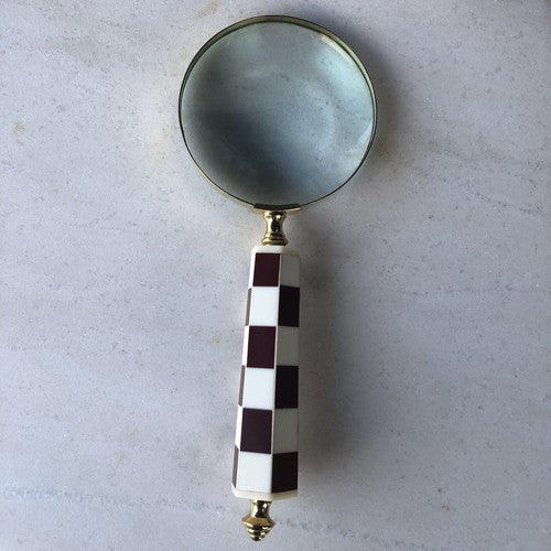 Brass Rim Bone Handle Magnifying