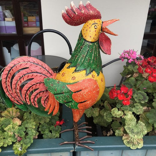 Cockerel Metal Art Watering Can
