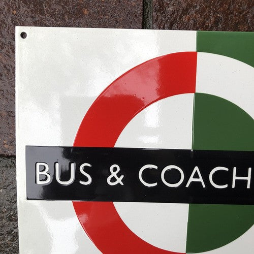 Bus And Coach Enamel Sign