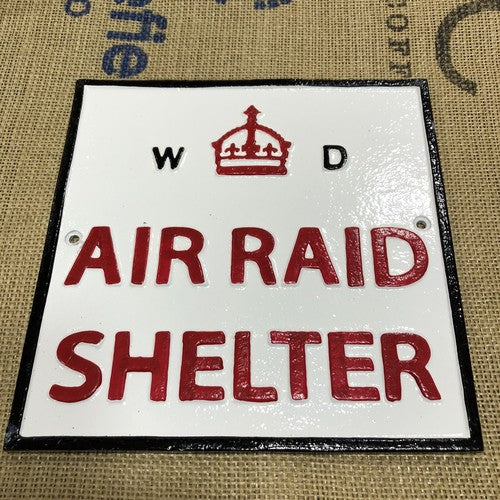 Air Raid Shelter Cast Iron Sign