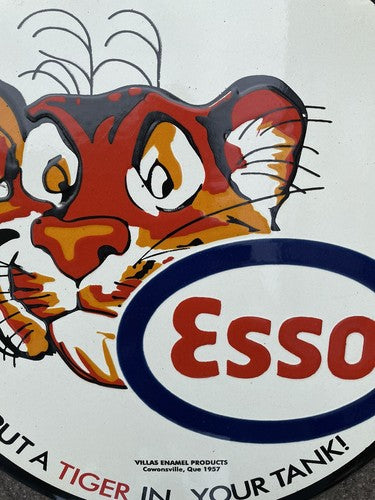Esso Put A Tiger In Your Tank Vintage Style Enamel Sign