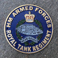 H M Armed Forces Royal Tank Regiment Cast Iron Sign