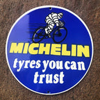 Michelin Tyres You Can Trust Enamel Sign