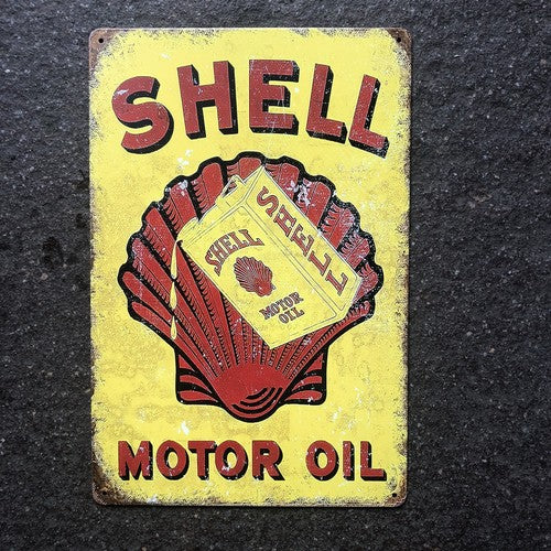 Shell Motor Oil Metal Sign