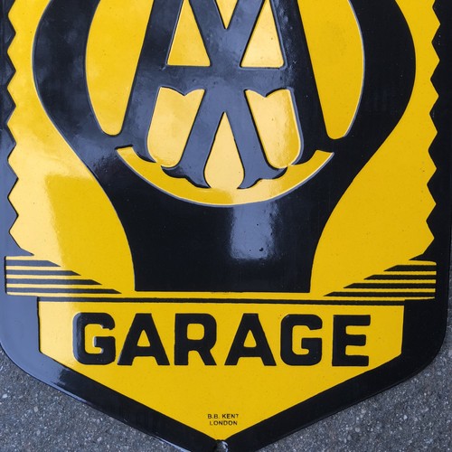 AA Garage Enamel Sign