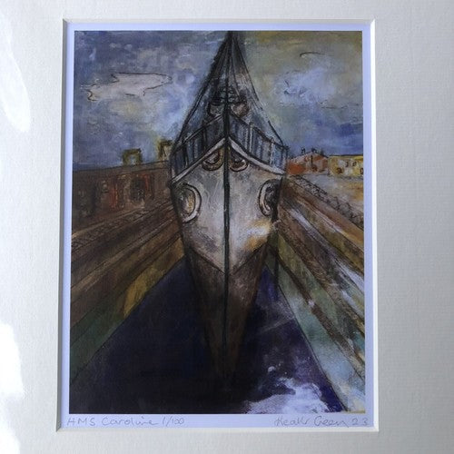 HMS Caroline A5 Acrylic Print Mounted â¦ Titled âStanding Tall â