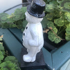 Snowman Cast Iron Money Bank