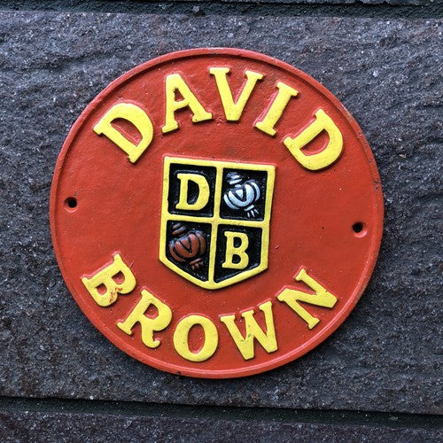 David Brown Cast Iron Sign
