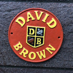 David Brown Cast Iron Sign