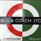 Bus And Coach Enamel Sign