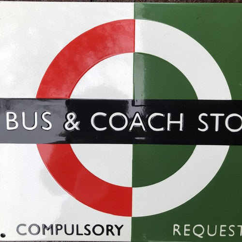 Bus And Coach Enamel Sign