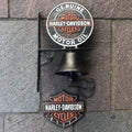Harley Davidson Cast Iron Bell & Key Rack