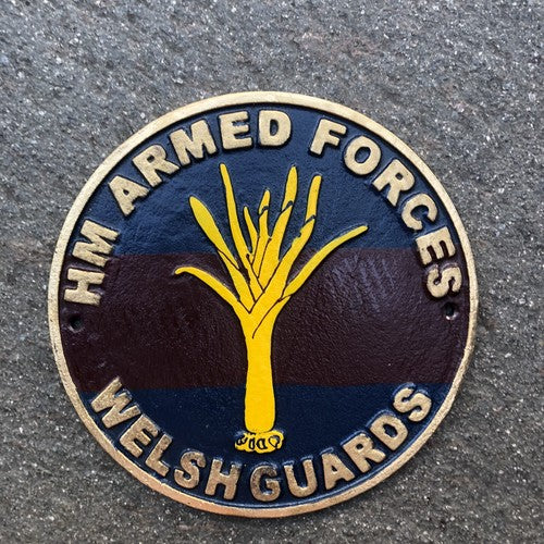 HM Armed Forces Welsh Guards Cast Iron Sign