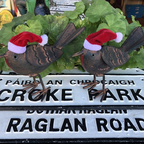 Pair Of Santa Robins