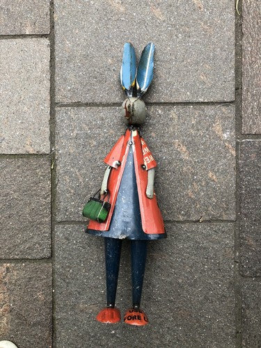 Rabbit Tin Plate Vintage Style
