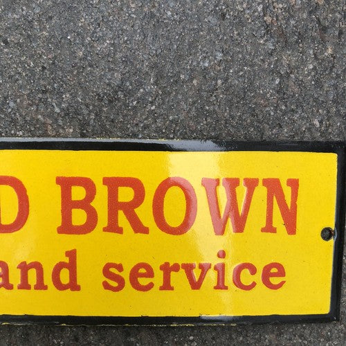 David Brown Enamel Sign