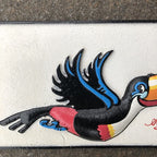 Guinness Flying Toucan Cast Iron Plaque
