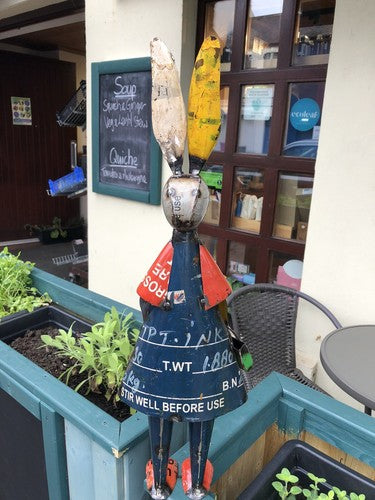 Rabbit Tin Plate Vintage Style