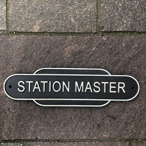 Station Master Cast Iron Sign