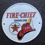 Fire Chief Gasoline Cast Iron Sign