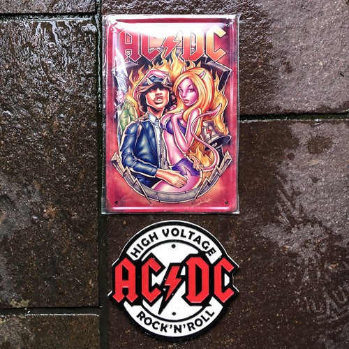Ac/DC Cast Iron Sign And Metal Sign