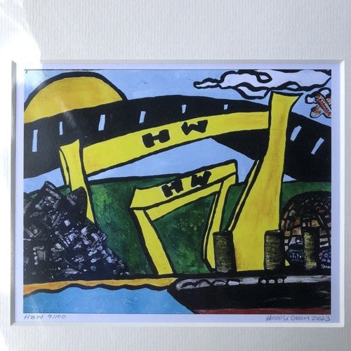 Harland & Wolf A5 Mounted Acrylic Print Titled âHappy Irelandâ