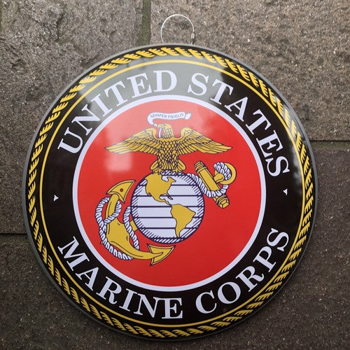 United States Marine Corps Dome Metal 40 Cms Sign