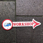 V W Workshop Cast Iron Sign