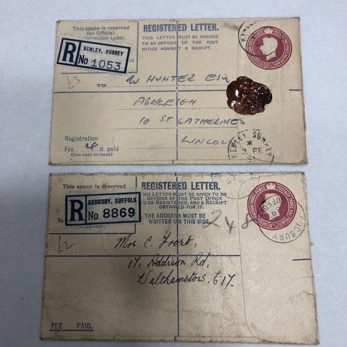 Great Britain Registered Envelopes
