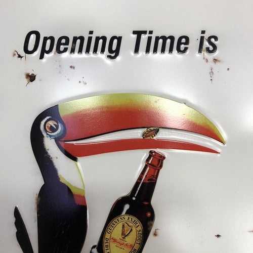 Opening Time Is Guinness Time Good Quality Metal 3 D Effect Sign Special Offerâ¤ï¸
