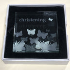 Spaceform Christening Glass Block 3 Inches Square Very Fine Scratch On Front