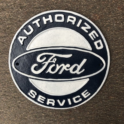 Ford Authorized Service Cast Iron Plaque