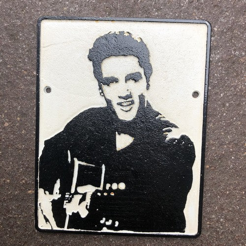 Elvis Cast Iron plaque