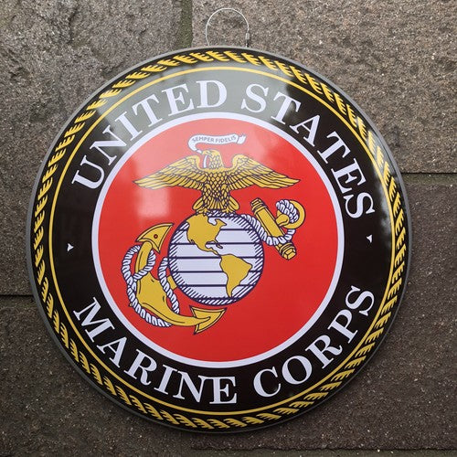 United States Marine Corps Dome Metal 40 Cms Sign