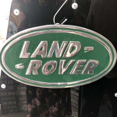 Land Rover polished Aluminium sign