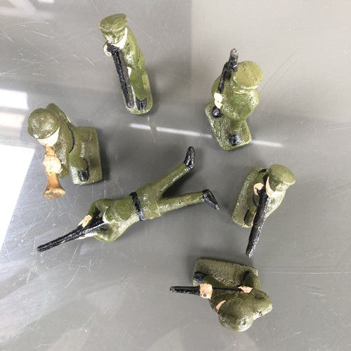 Set Of Six Cast Iron Soldiers