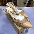 Beige Sling backs Leather Insole Size 5