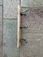 Distressed Vintage 3 Hook Wall Rack No 3