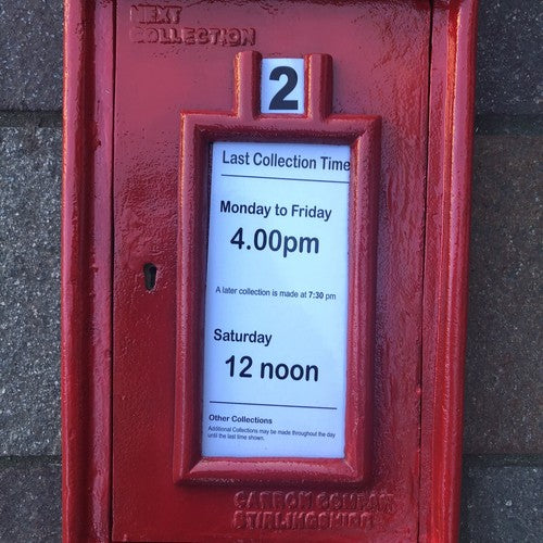 Old Trafford Wall Mounted Post Box Front Only Heavy Cast Iron