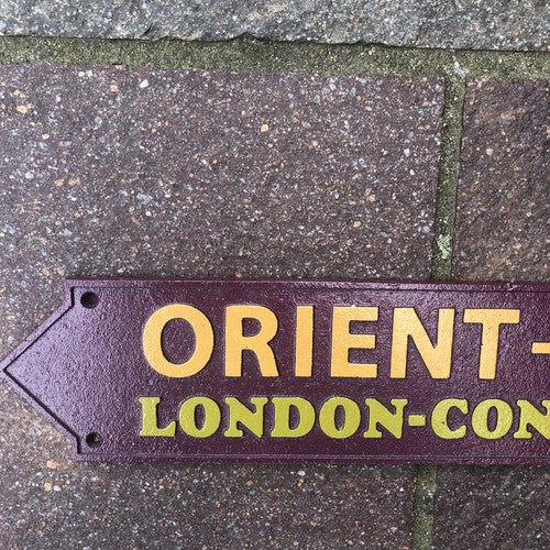 Orient Express Cast Iron Sign